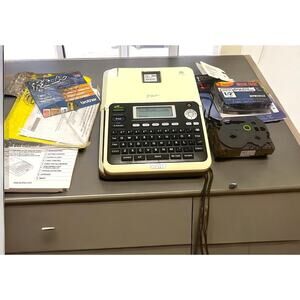 Brother P-touch PT-2030 Deluxe Desktop Labeler With New And Used Roll Power Cord